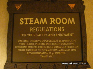 Zahanati Steam Room sign